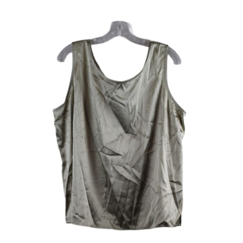 Linda Allard Ellen Tracy Green Women's Sleeveless Career Top Blouse 18 057